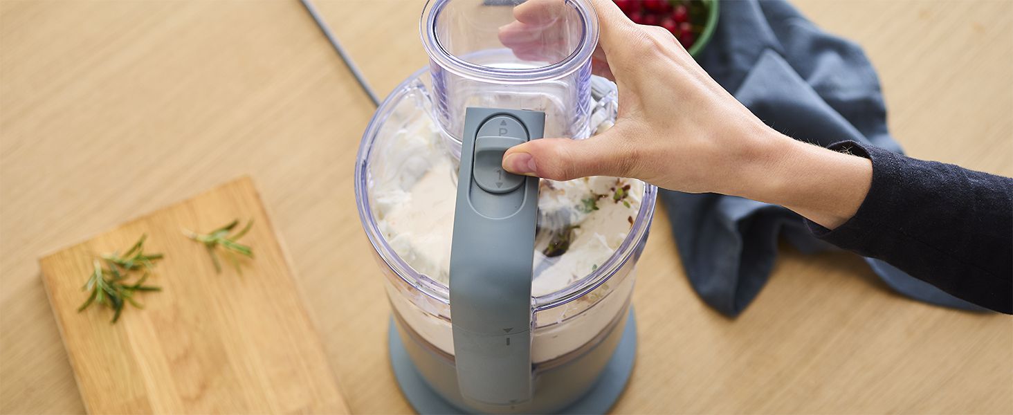 Кухонний комбайн Kenwood MultiPro Go FDP22.130GY: компактний, 650 Вт, 1.3 л, блакитний/сірий