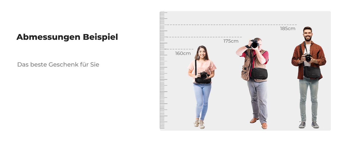 Рюкзак для камери K&F Concept, сумка через плече, фотосумка, чорний (M)