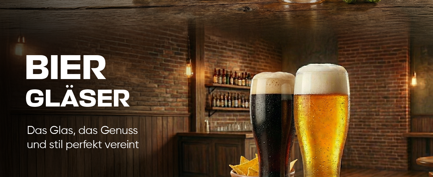 Набір пивних келихів NORDIC SCHILLER Premium Pint 6 шт, 570 мл, без свинцю, для пшеничного пива, Pilsner