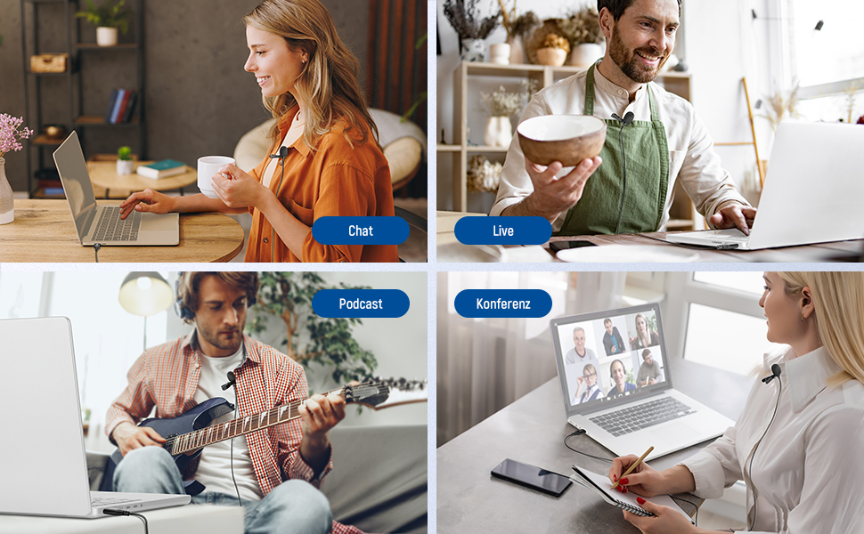 NEEWER Міні-мікрофон-лавал'єр з USB-підключенням для Mac, Windows, PC, YouTube, Skype, Podcast, Gaming, Vlog, Video Konferенції (1 шт.)