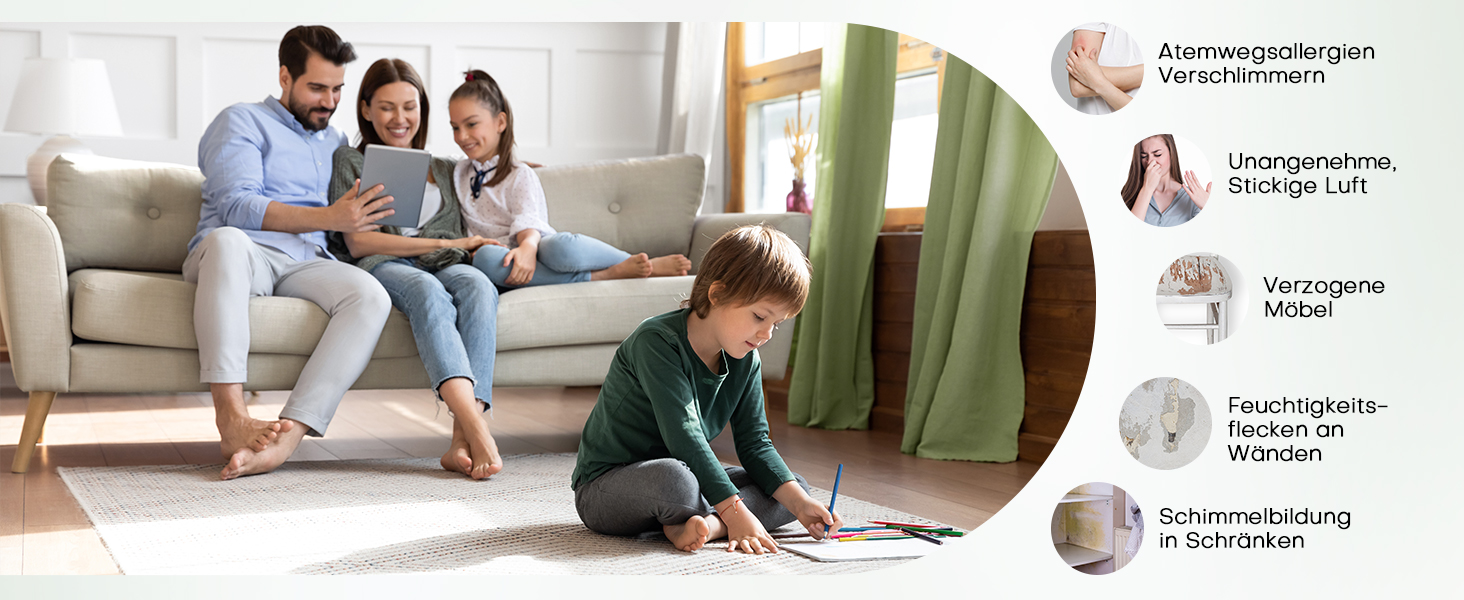 Електричний осушувач повітря CONOPUPlus 12L/день з авто-осушуванням, таймером та безперервним зливом. Підходить для квартири та підвалу.