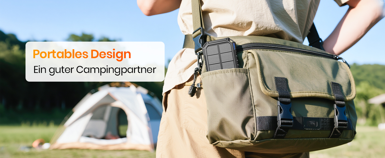 Портативний зарядний пристрій ADDTOP Solar Power Bank 26800mAh з сонячною панеллю, USB-C, 3.0A, 4 виходи для смартфонів та планшетів, ліхтар для кемпінгу та відпочинку на природі (Чорний)