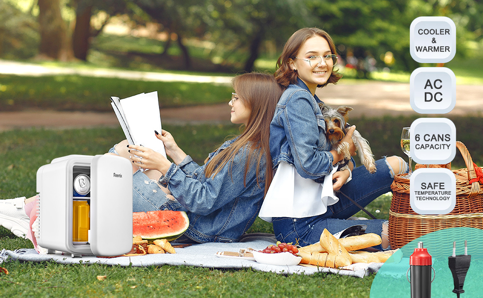 Reemix 4L Mini Fridge - Portable Cooler & Warmer for Beauty, Drinks & Snacks