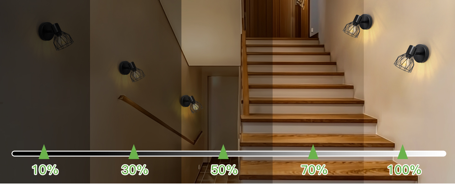 LED настінний світильник Kimjo з таймером, 2 шт., чорний, з акумулятором, диммування, E14, для спальні/вітальні