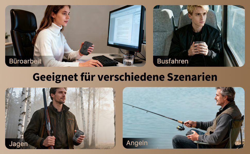 Портативний грілка для рук yAyusi 9000mAh з Powerbank, LED-дисплеєм, 5 режимів нагріву, 2 шт. - ідеальний подарунок для гольфу, полювання та кемпінгу