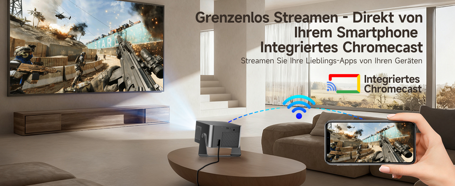 Magcubic Beamer 4K: Міні-проектор з WiFi 5, Bluetooth 5.1, 15W, 650 ANSI, Dolby Audio/HDR10+, автофокус, трапец. корекція, 180° обертання (сірий)