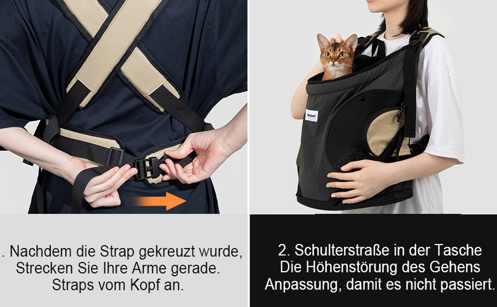 Рюкзак для собак та котів, рюкзак-переноска для маленьких та середніх собак та котів до 8.5 кг, чорний, дихаючий та зручний, для подорожей та активного відпочинку