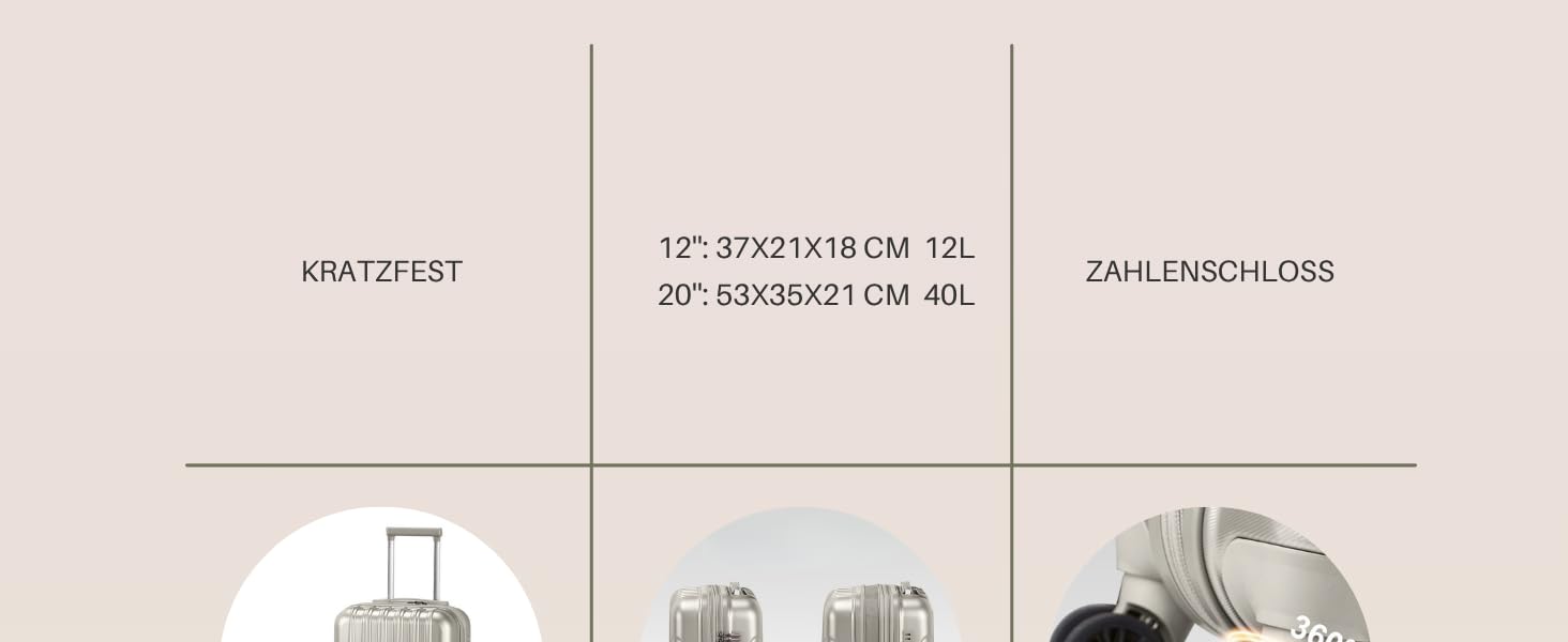 Набір валіз LALAHO 3 шт. з жорстким корпусом, великий дорожній набір, валізи з колесами, матеріал ABS+PC, ручна поклажа, набір валіз з жорстким корпусом, м'ятно-зелений колір