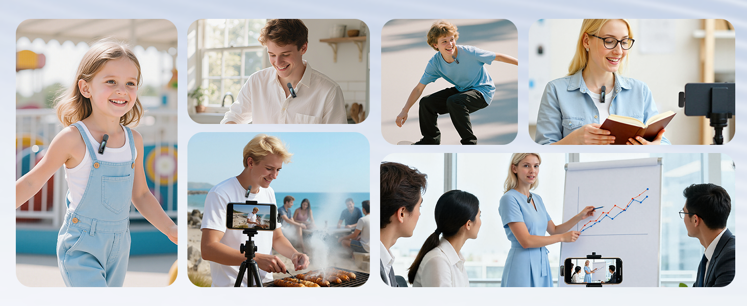 Мікрофон Handy – Петличний мікрофон сумісний з iPhone/Android/PC, магнітний лавел'єр з шумозаглушенням, для стрімінгу, влогів, YouTube та інтерв'ю (Чорний)