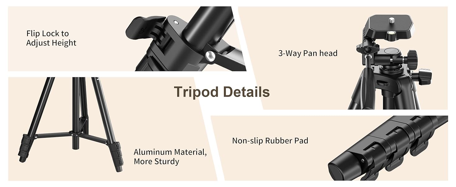KINGJOY Штатив для камери та смартфона, 180см, з пусковим заходом, для Canon, Nikon, Action Camera, з тримачем для планшету
