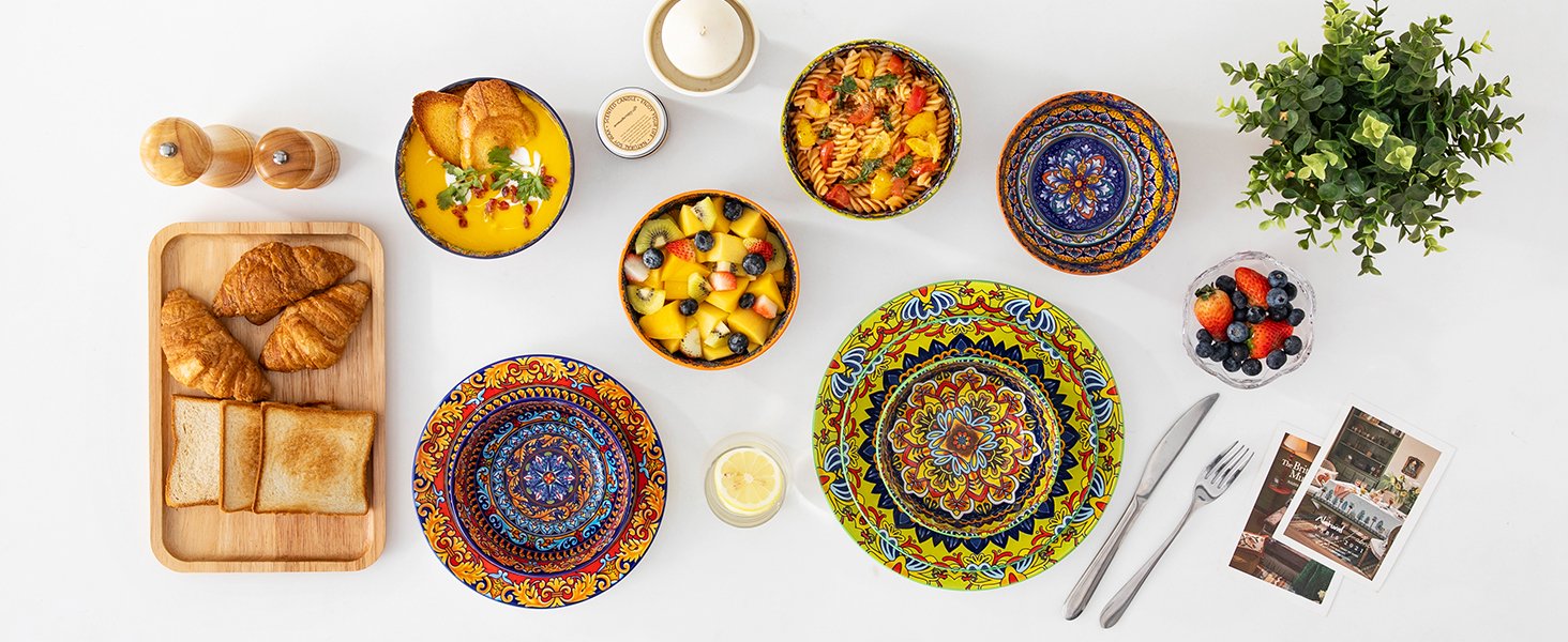 Набір з 6 порцелянових супових тарілок Vancasso (6x840мл) для мюслі, супу, салату, рамену, десерту та інших страв