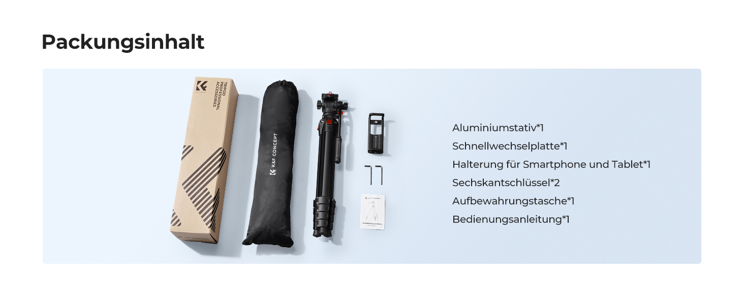 Штатив для камери K&F Concept з гідравлічною головою, алюмінієвий компактний штатив для DSLR, відеоштатив 187 см з тримачем для смартфона та планшета