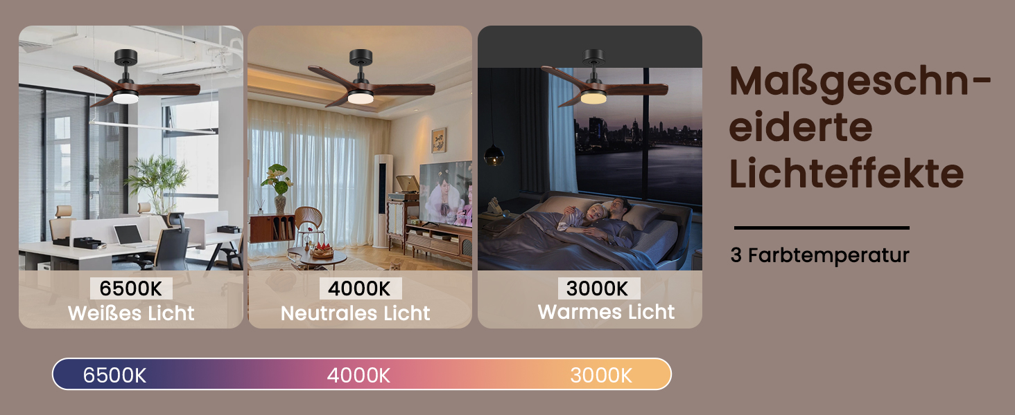 Дерев'яний стельовий вентилятор з підсвіткою, тихий DC-двигун, 90 см, для вулиці, 3 лопаті, диммування LED 24W, пульт з пам'яттю, 6 швидкостей, таймер, текстурована деревина