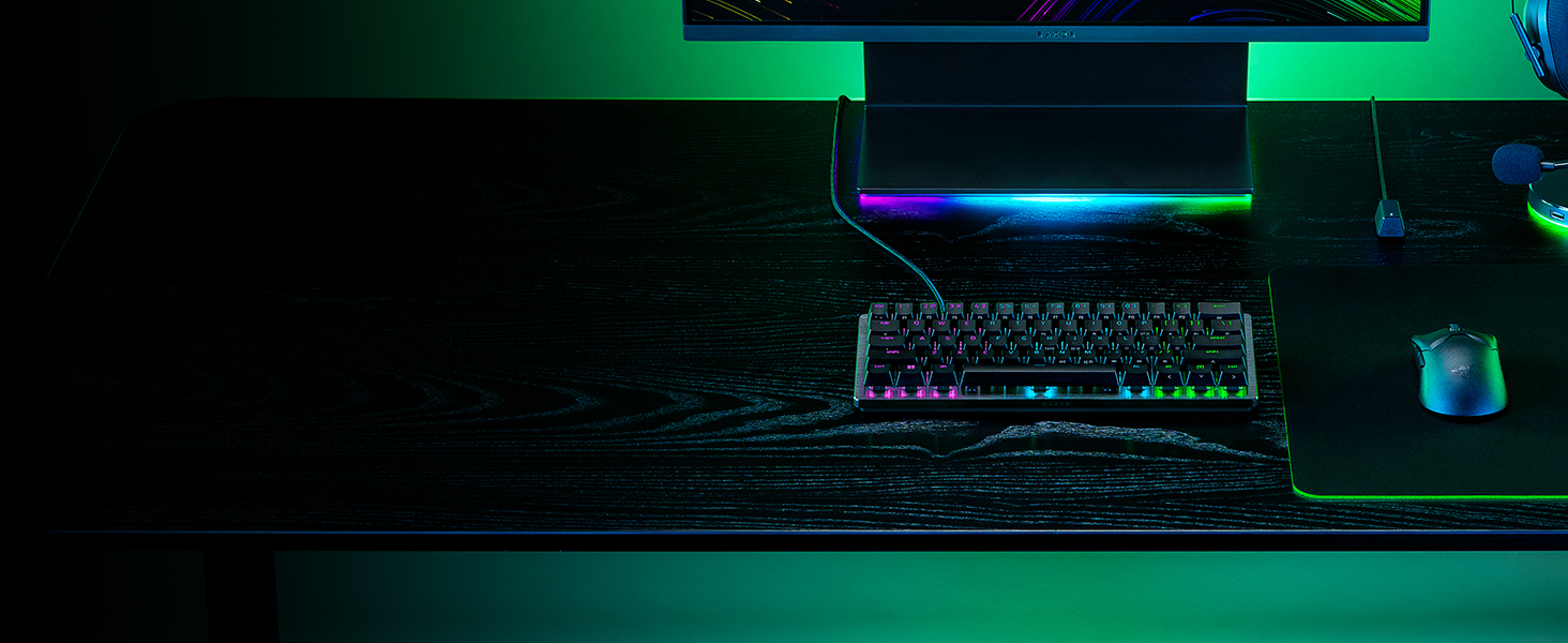 Razer Huntsman V3 Pro Mini - Механічна клавіатура для геймерів 60% з аналоговими оптичними перемикачами | US-Layout | Чорний