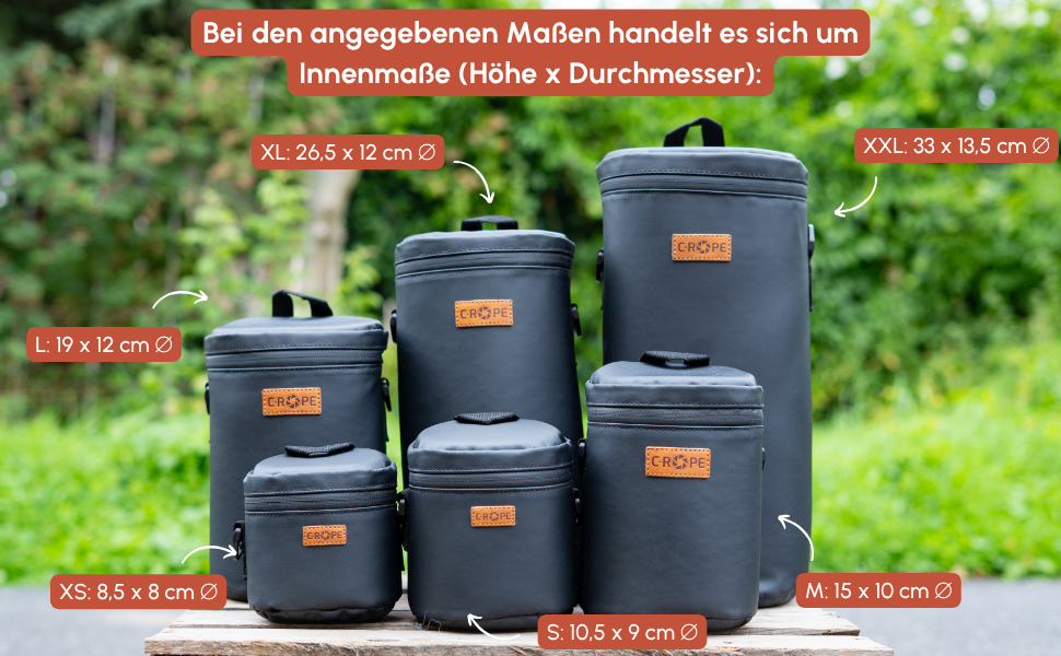 Водонепроникний чохол для об'єктива C-Rope з водонепроникною блискавкою - захисний мішечок для камери - преміум чохол для об'єктива - XS