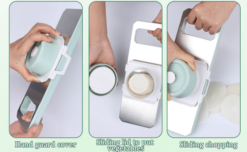 Мандоліна для овочів 7-в-1 з нержавіючої сталі – набір для нарізки овочів та шинкування | Професійний овочевий слайсер для салату та напівфабрикатів