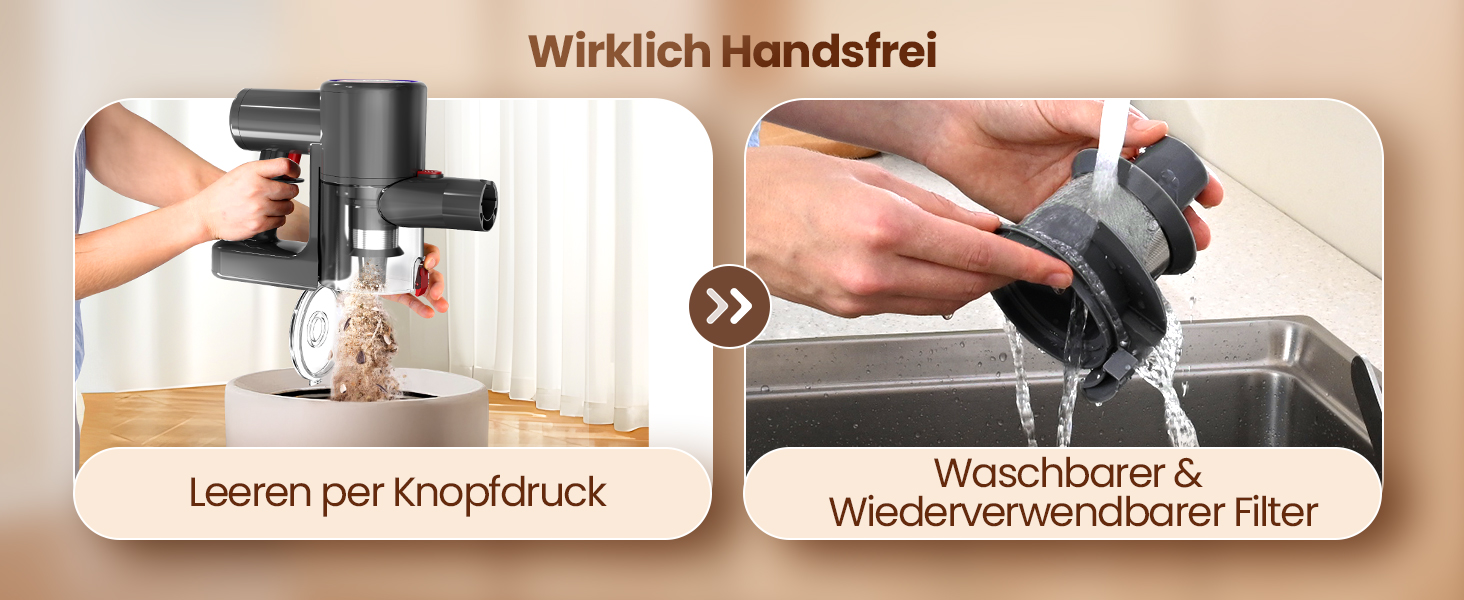 Бездротовий акумуляторний пилосос DP2 з подвійним акумулятором, 45KPa, 60 хвилин роботи, 500W, LED-дисплей, телескопічна труба, вертикальне зберігання, світло GreenEye, ідеальний для шерсті тварин/килимів/твердих підлог, золотий