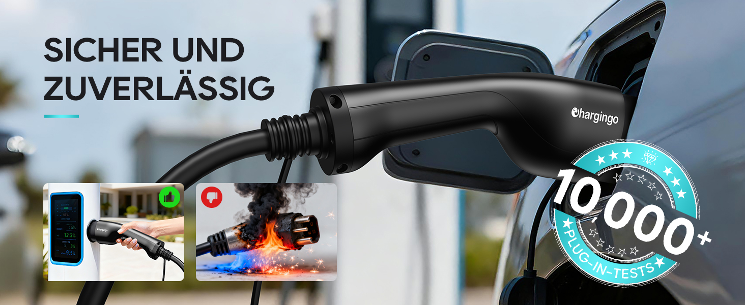 Портативний зарядний пристрій для електромобілів Type 2 (IEC 62196-2) з LCD-дисплеєм, 3.68kW, 6-16A, 5м, IP65, 16A, 22kW, чорний