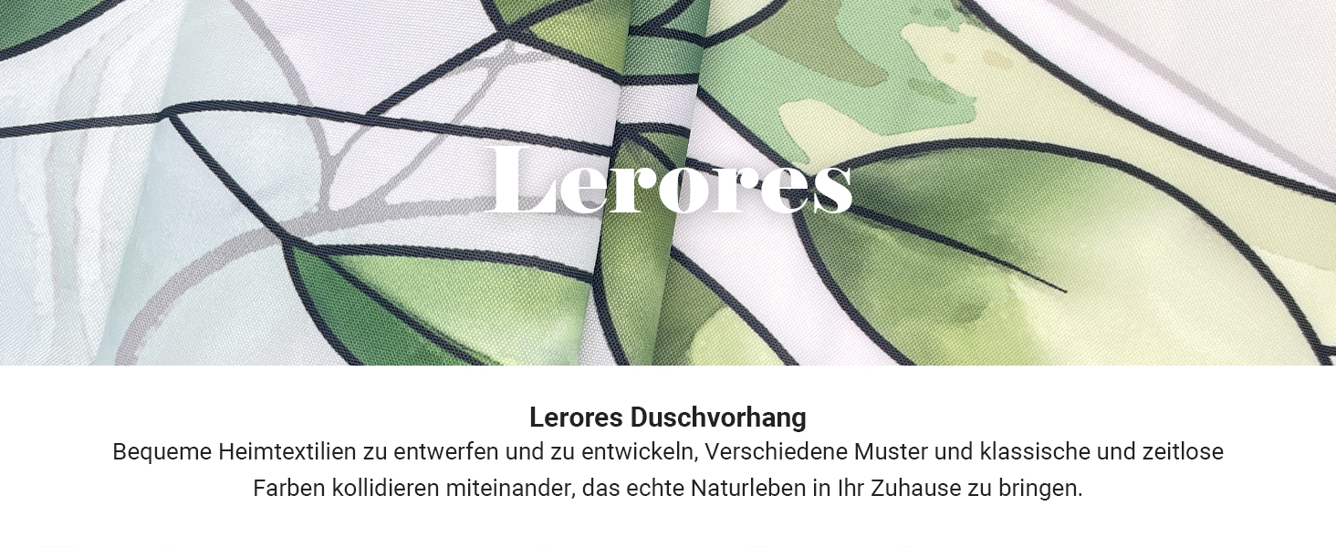 Штора для душу 200x200 см, зелені листя, антигрибкова, текстильна, водовідштовхувальна, пральна, поліестер, з кільцями (12 шт.) для ванної кімнати