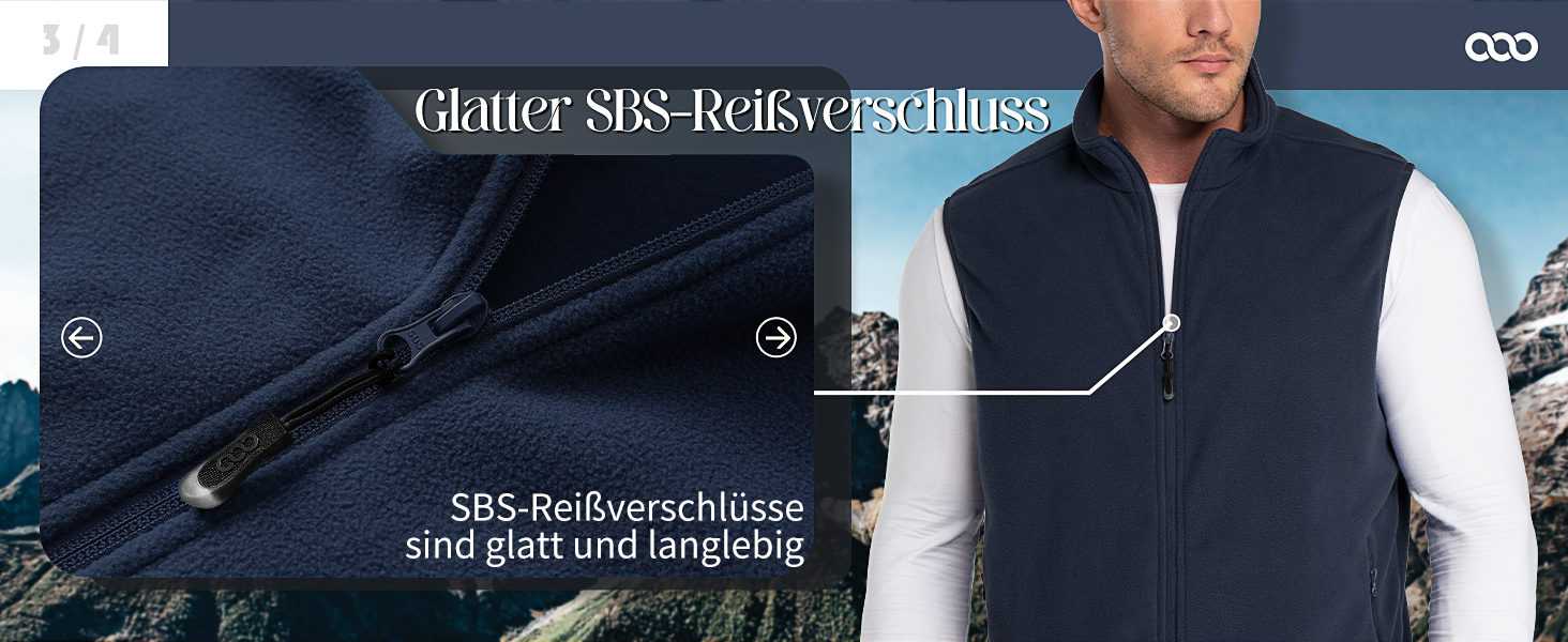 Чоловіча флісова жилетка 33000ft - ультралегка, без рукавів, з кишенями та блискавкою, чорна