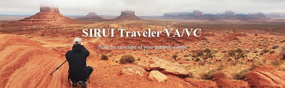 Штатив SIRUI Traveler 7A з кульковою головкою для панорамної зйомки, алюміній, 164 см, 10 кг, 1.89 кг, трансформується в монопод, компактний, карбон (відео штатив)
