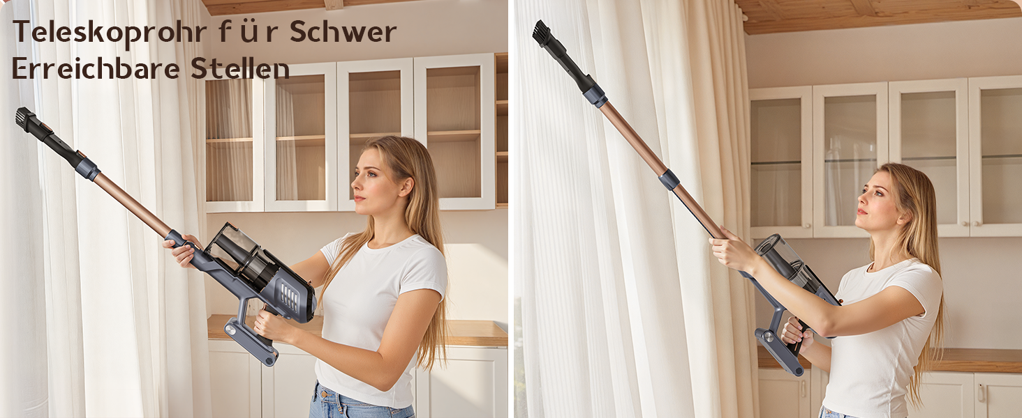 Бездротовий акумуляторний пилосос 45000Pa з антизаплутувальною щіткою, LED-дисплеєм та фільтрацією 99,9%, для прибирання шерсті тварин, килимів, твердих поверхонь та авто (сірий)