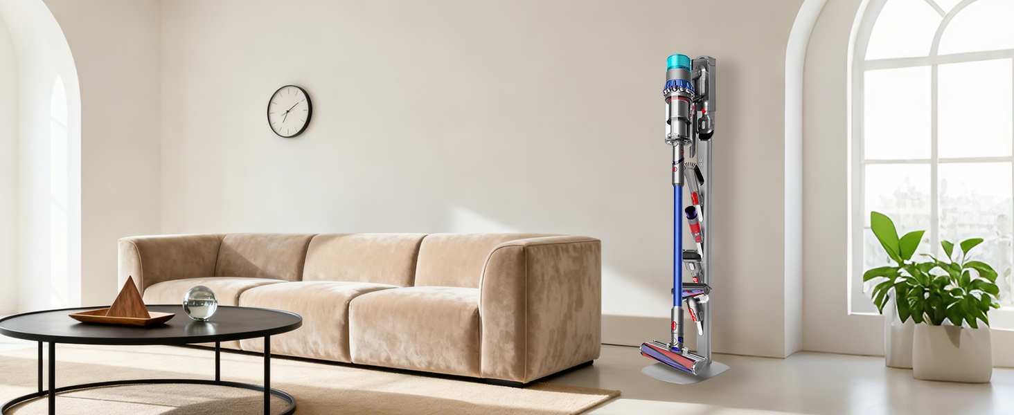 Підставка для пилососа Dyson Gen5, V15, V12, V11, V10, V8, V7, V6 з вуглецевої сталі, сірого кольору