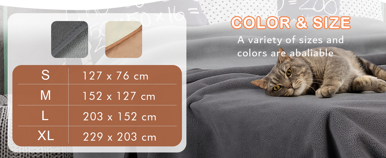 Водонепроникний коврик для собак і котів, миючий, 125x75/127x75 см, сірий (без Sherpa)