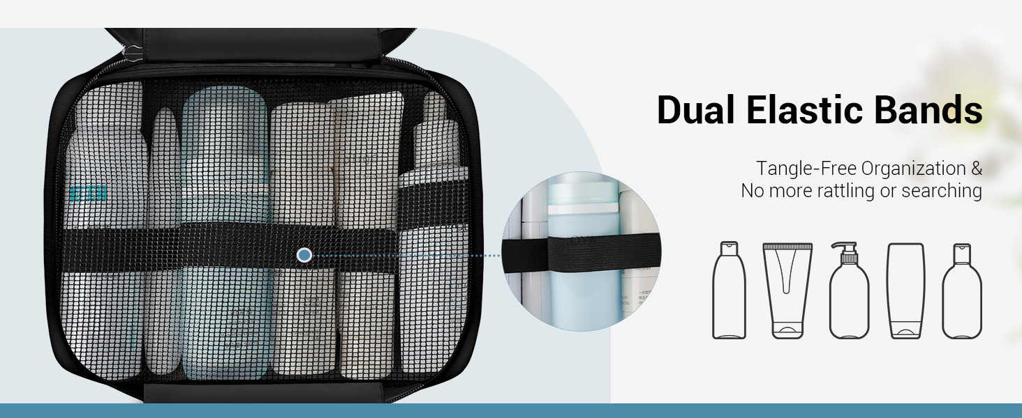 Чоловіча/жіноча косметичка Maliton для подорожей з 4 відділеннями (водостійка, компактна)