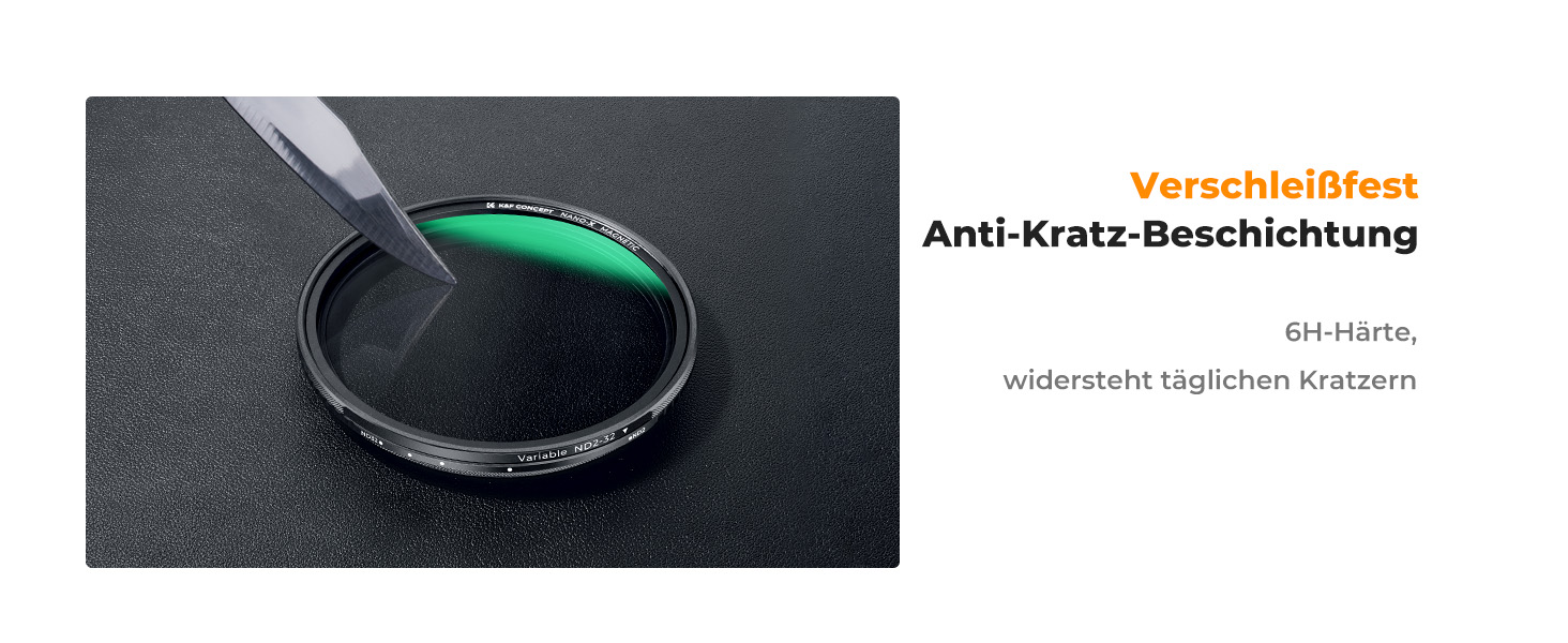 Фільтр ND K&F Concept 67mm Variabler (змінний) - Графiчний фiльтр ND2-32 (1-5 Stop) для об'єктивів та смартфонів