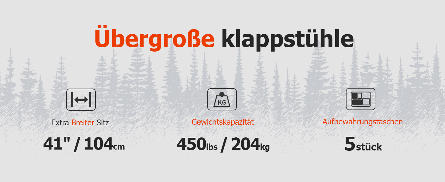 Складний крісло-диван для кемпінгу Overmont - 204 кг, з підстаканником та сумкою-холодильником, чорний