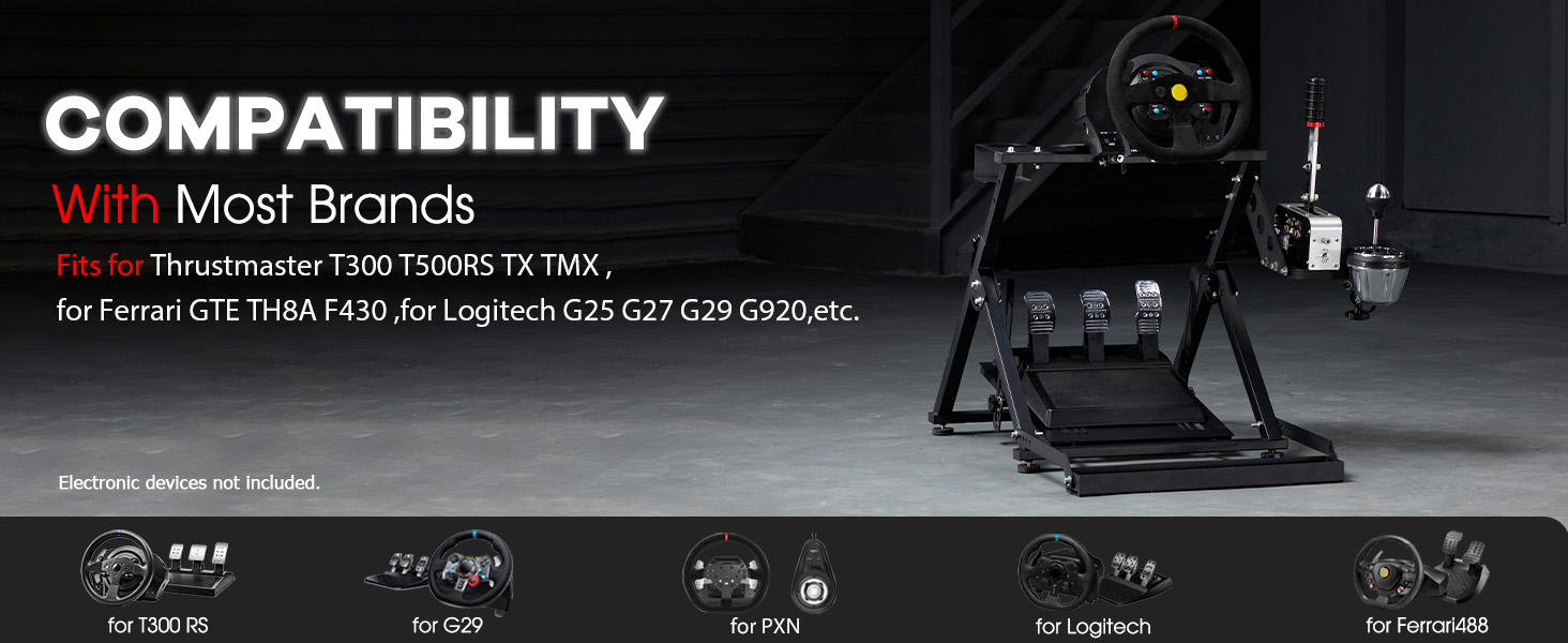 Складаний стійка-держак для ігрового керма Dardoo X Frame для Logitech G25 G27 G29 G920 та Thrustmaster T300RS GT