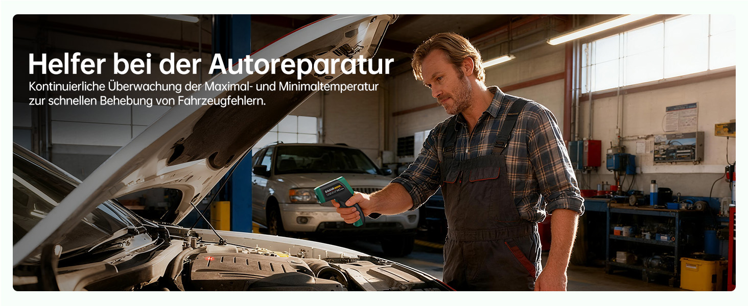 Інфрачервоний термометр ERICKHILL -50°C до 800°C, безконтактний цифровий лазерний термометр з щупом для м'яса -50°C до 300°C, регульований коефіцієнт випромінювання – для приготування їжі/грилю/заморожування