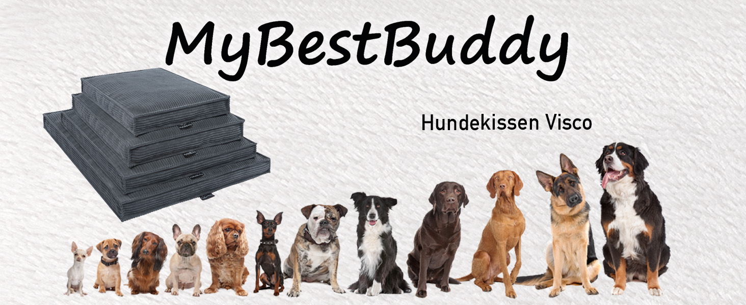Лежак для собак MyBestBuddy Visco, сірий, 70x50 см, ортопедичний, з POSO-Cord тканиною, в'язкопружна піна, знімний чохол, праний при 40°C, для малих порід