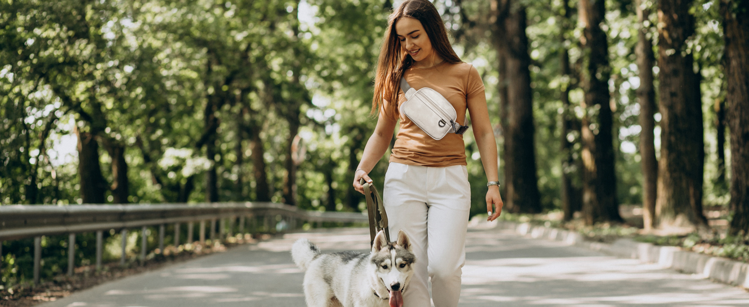 Жіноча та чоловіча поясна сумка, 2 л, веганська шкіра, коричнева, 8 дюймів, для подорожей, хайкінгу, бігу