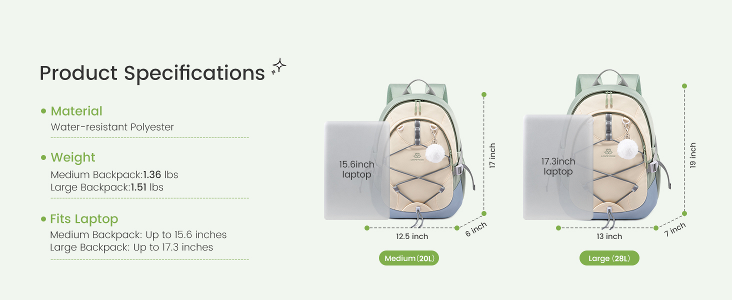 Шкільний рюкзак LOVEVOOK для підлітків, 5 клас, з нагрудним ременем, легкий, для дівчаток, 8+ років, 15.6