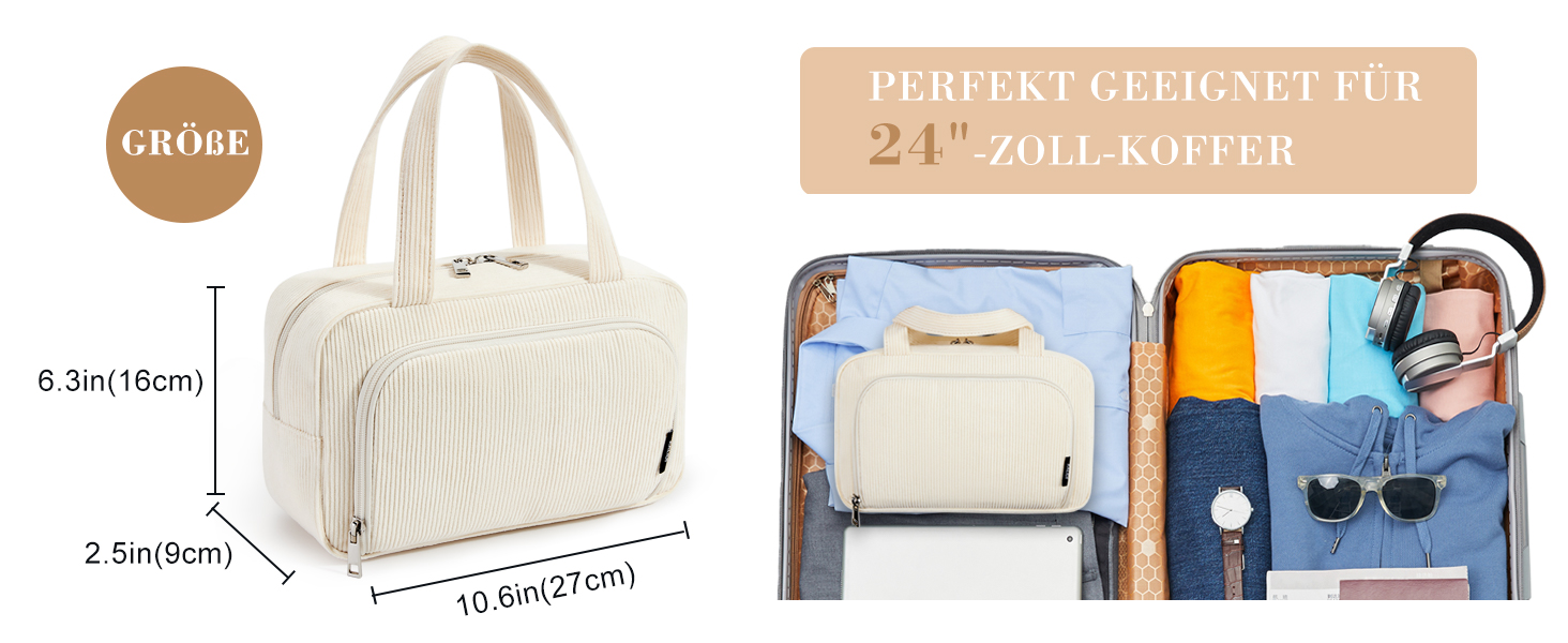 Косметичка жіноча Kalidi з багатьма відділеннями та слотом для пензлів, велика сумка для макіяжу, органайзер для косметики, валізка, темно-зелений (бежевий)