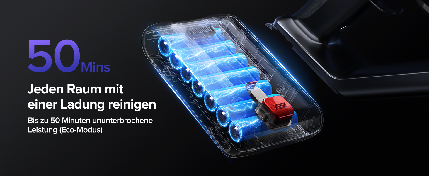 Бездротовий акумуляторний пилосос Lubluelu 550W/50KPa з дисплеєм та антизаплутувальною насадкою, до 50 хвилин роботи, для твердих поверхонь, килимів та шерсті тварин