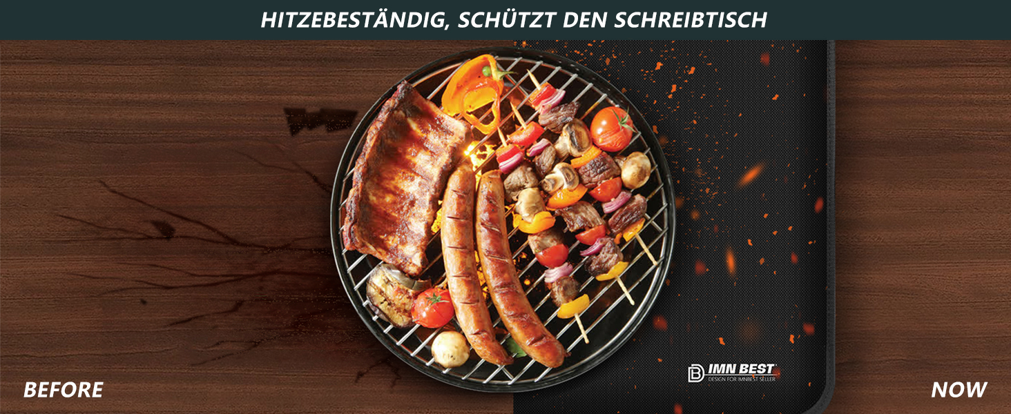 Термостійкий килимок під фритюрницю, термостійкий килимок з силікону для кухонних стільниць, захист стільниці, неслизький та водонепроникний (срібний, 60x40 см)