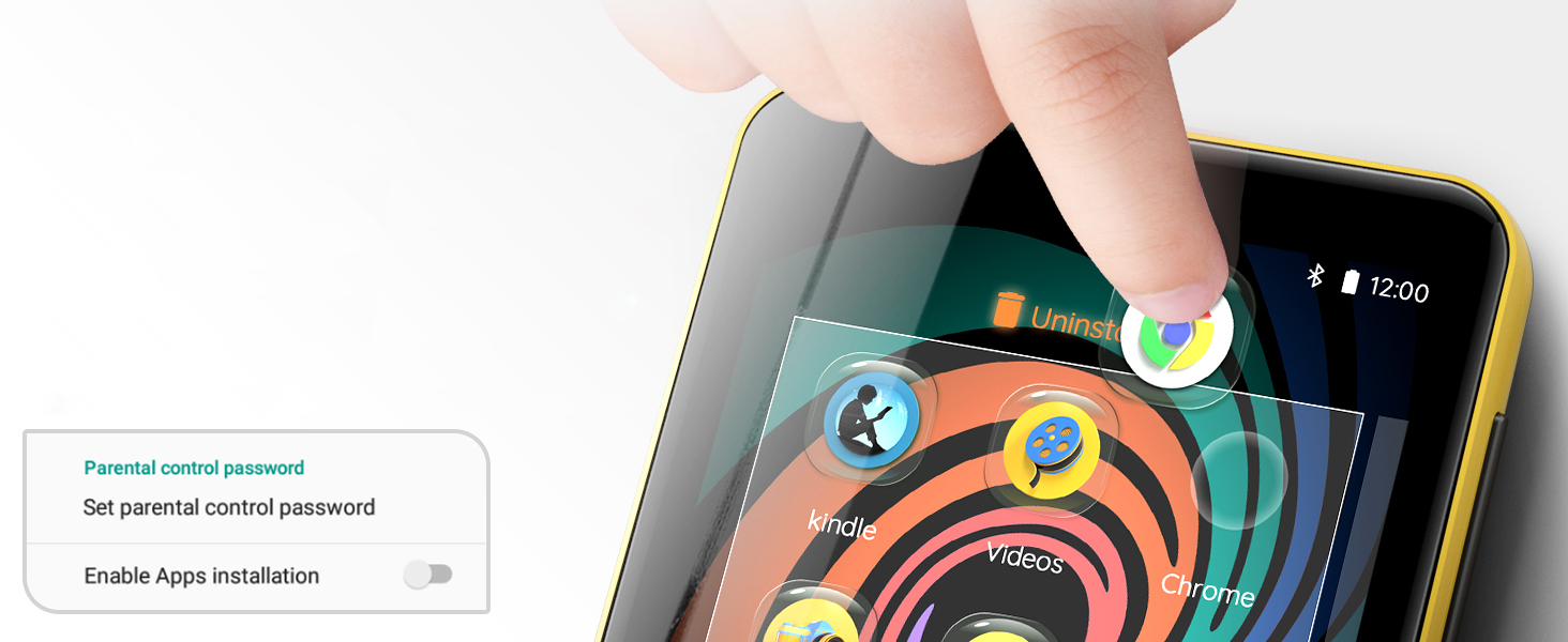 MP3 плеєр 160GB з Bluetooth та WiFi, Android, Spotify, Amazon Music, 4