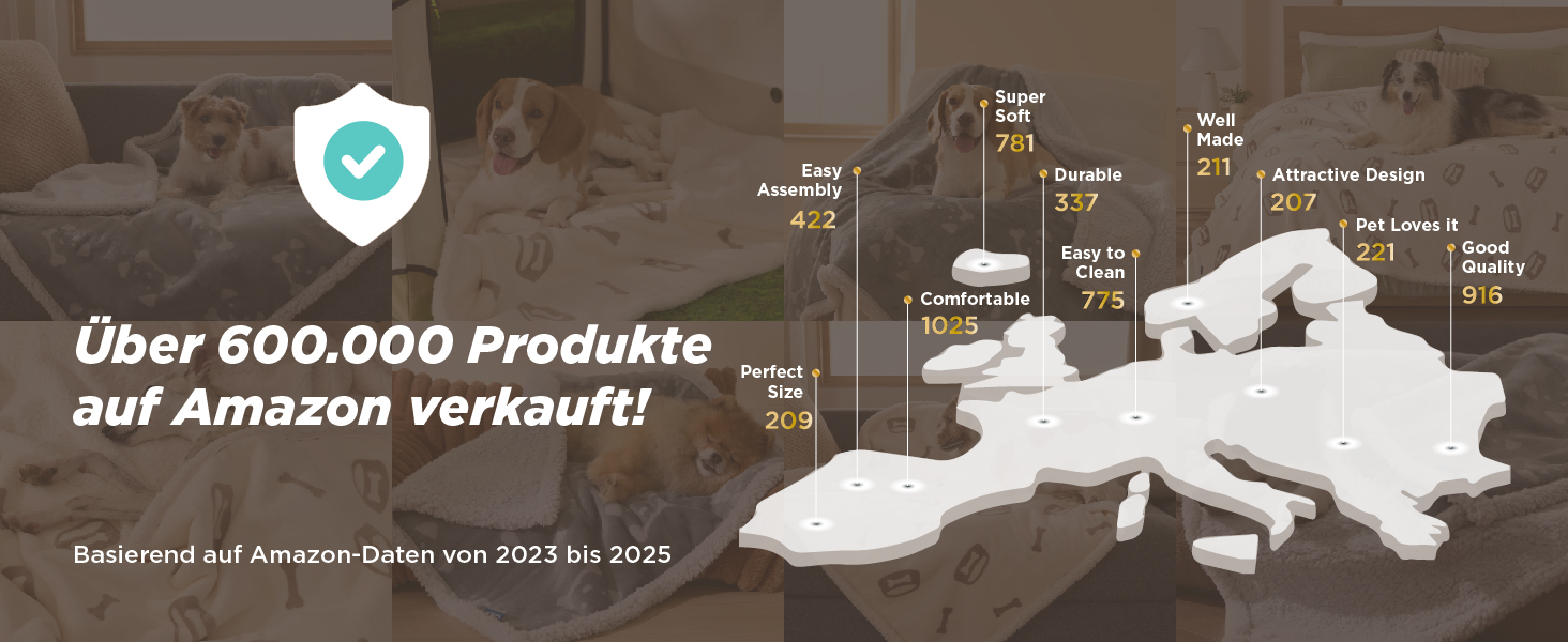 Водонепроникний коврик для собак BEDSURE великих порід - 127x102 см, миючий, з Sherpa Fleece, для захисту дивану, коврик для котів, сірий