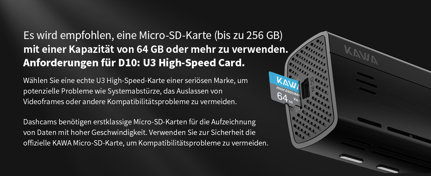 Відеореєстратор KAWA 4K Dual з GPS, WiFi, IPS екраном та 64GB SD-картою