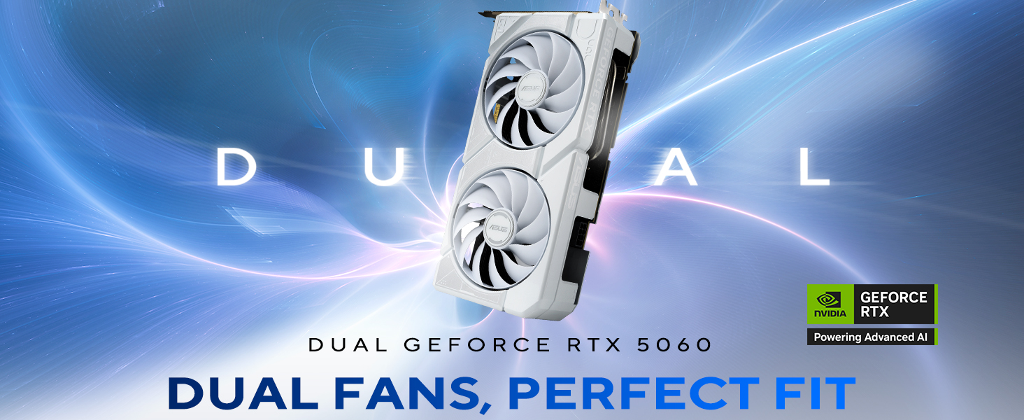 Ігрова відеокарта ASUS TUF Gaming GeForce RTX 5060 OC Edition 8GB GDDR7, біла, PCIe 5.0, DLSS 4
