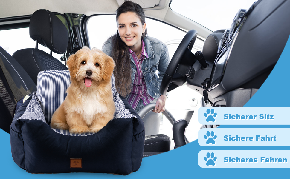 Автомобільний лежак для собак, миючий, стійкий до плям, синій, середній. Зберігання та супер м'яка бавовна PP. Безпечний та зручний для собак.