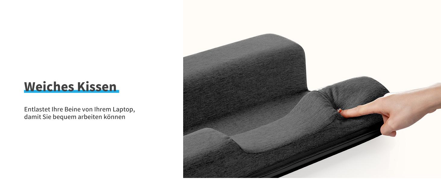 Підставка для ноутбука SAIJI з підставкою для телефону та ящиком, для роботи в ліжку/на дивані, до 17