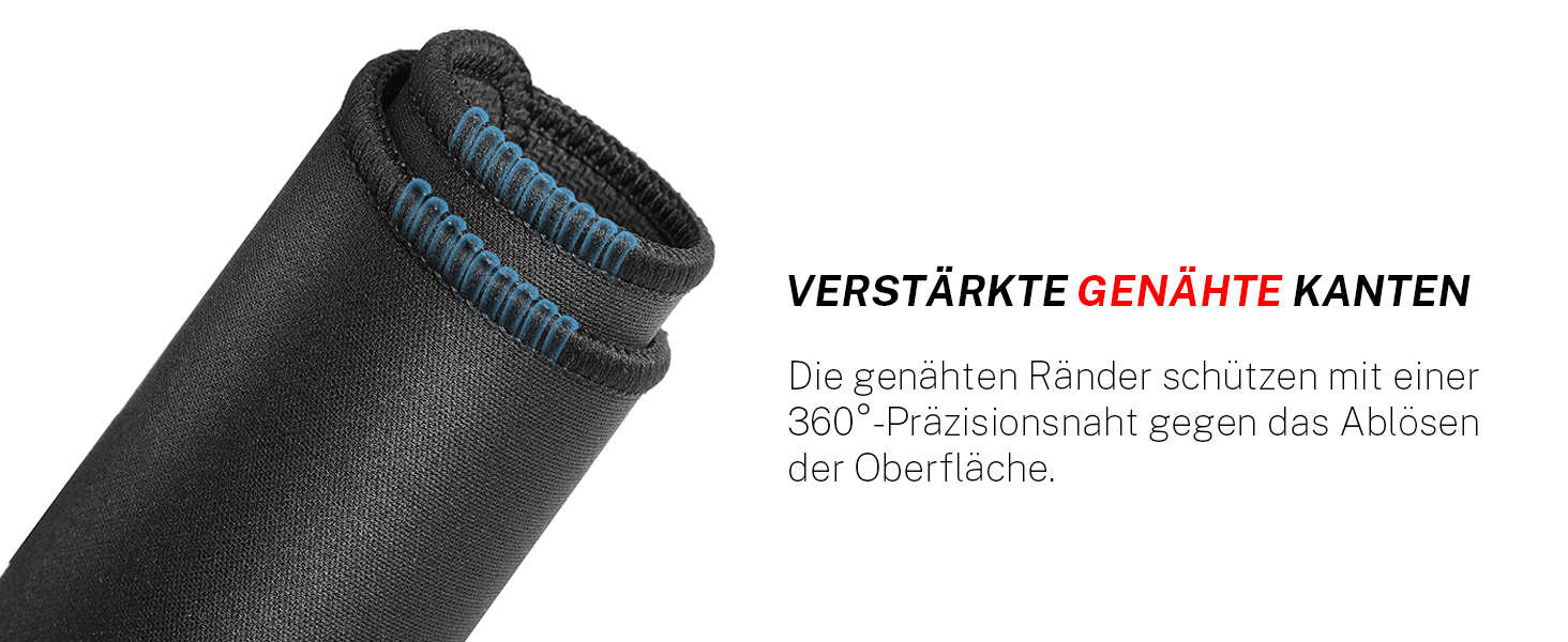 KTRIO Комплект з 3 килимків для миші, 275x215 мм, чорний, антиковзаюча гума, міцні шви, для комп'ютера, ноутбука, ПК