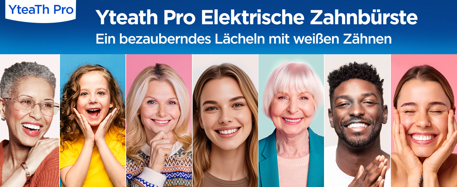 Електрична зубна щітка зі звуковими вібраціями, 8 насадок (3 типи), таймер, 120 днів роботи від акумулятора, 5 режимів чищення, чорний колір, для дорослих, з зарядною станцією