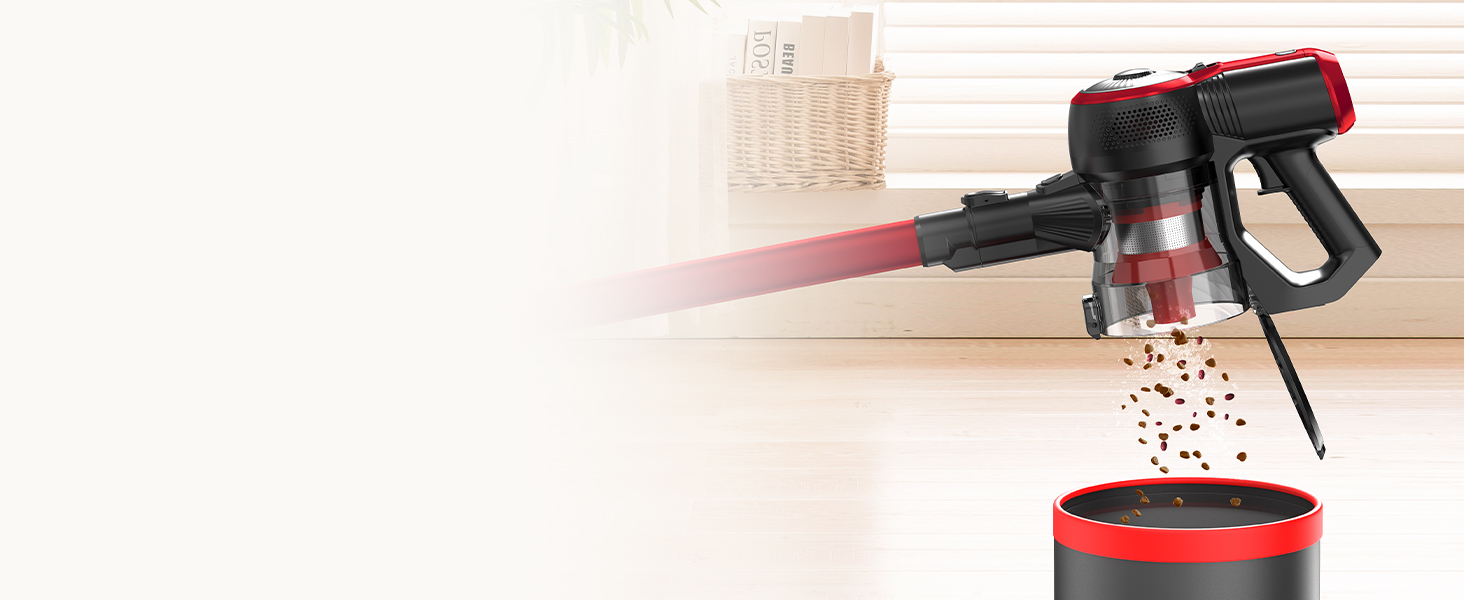 VEGREM Бездротовий акумуляторний пилосос 25Kpa з LED-підсвіткою та 2 режимами потужності, до 40 хвилин роботи