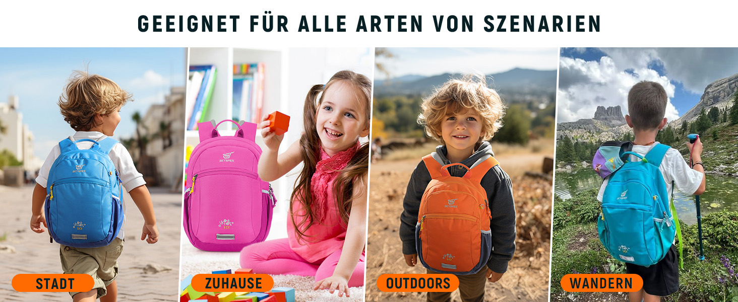 Дитячий рюкзак SKYSPER 10L для хлопчиків та дівчаток, рожевий, з нагрудним ременем