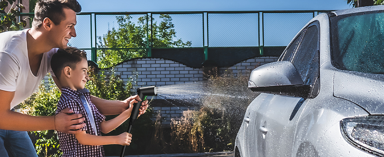 Митрікс Душ для кемпінгу портативний, 8000mAh з індикатором температури, 19 л, складаний відро, для кемпінгу, подорожей, саду, піших прогулянок, миття авто (чорний)